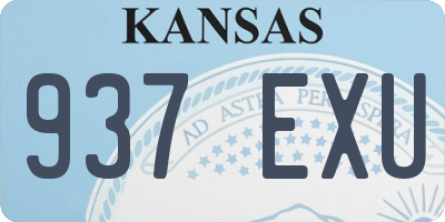 KS license plate 937EXU