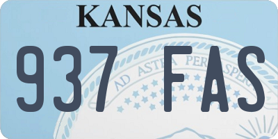 KS license plate 937FAS