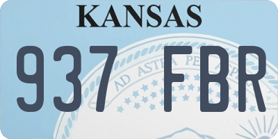 KS license plate 937FBR