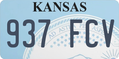 KS license plate 937FCV