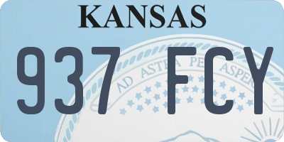 KS license plate 937FCY