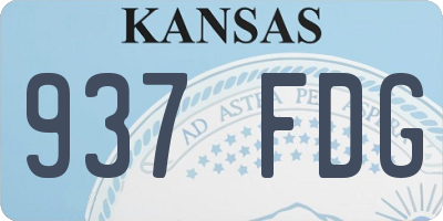 KS license plate 937FDG