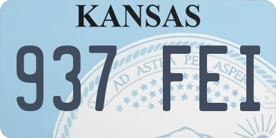 KS license plate 937FEI