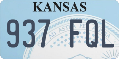 KS license plate 937FQL