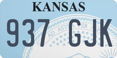 KS license plate 937GJK