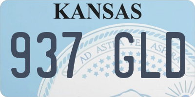 KS license plate 937GLD