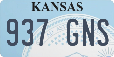 KS license plate 937GNS