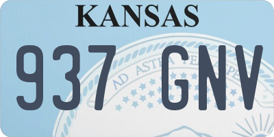 KS license plate 937GNV