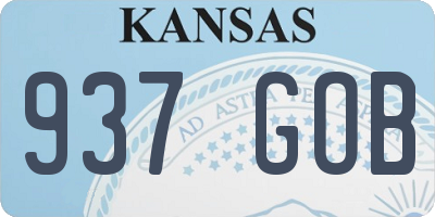 KS license plate 937GOB