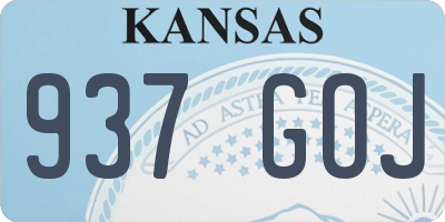 KS license plate 937GOJ