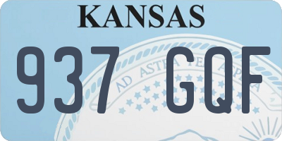 KS license plate 937GQF