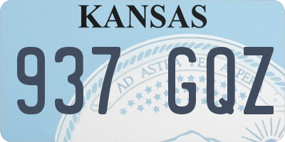 KS license plate 937GQZ