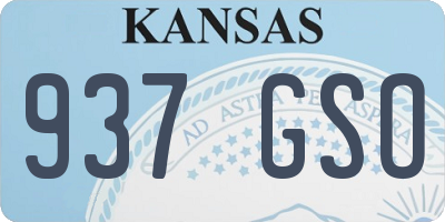 KS license plate 937GSO