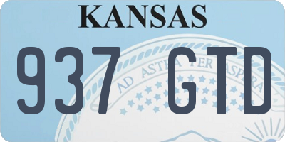 KS license plate 937GTD