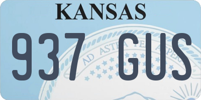 KS license plate 937GUS