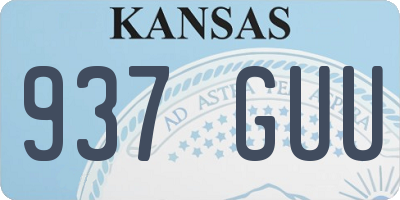 KS license plate 937GUU