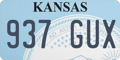 KS license plate 937GUX
