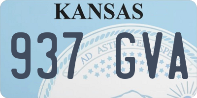 KS license plate 937GVA