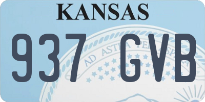 KS license plate 937GVB
