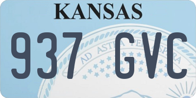 KS license plate 937GVC