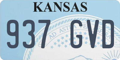 KS license plate 937GVD