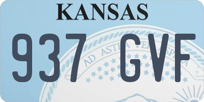KS license plate 937GVF
