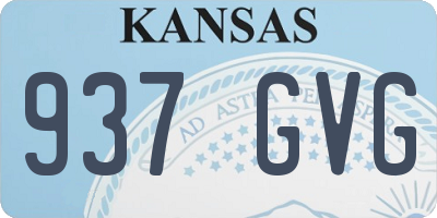 KS license plate 937GVG