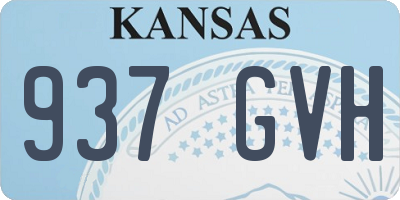 KS license plate 937GVH