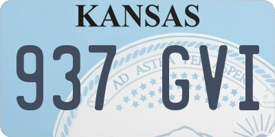 KS license plate 937GVI