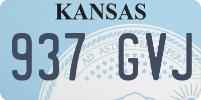 KS license plate 937GVJ