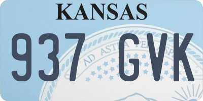 KS license plate 937GVK