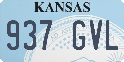 KS license plate 937GVL