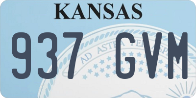 KS license plate 937GVM