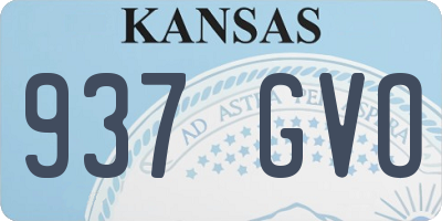 KS license plate 937GVO