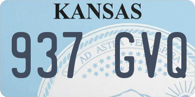 KS license plate 937GVQ