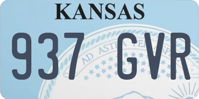 KS license plate 937GVR