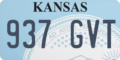 KS license plate 937GVT