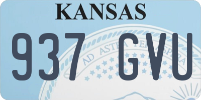 KS license plate 937GVU