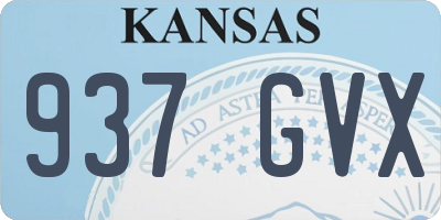 KS license plate 937GVX