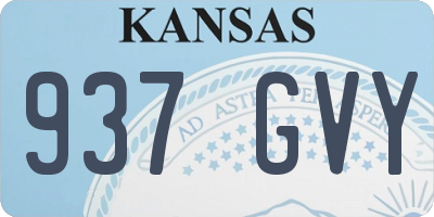 KS license plate 937GVY
