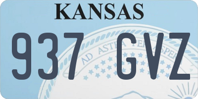 KS license plate 937GVZ