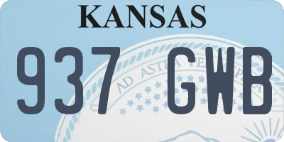 KS license plate 937GWB