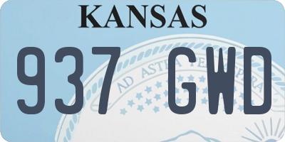 KS license plate 937GWD