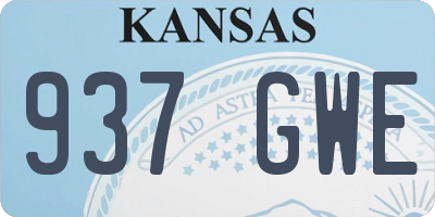 KS license plate 937GWE