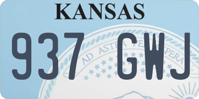 KS license plate 937GWJ