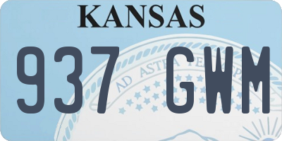 KS license plate 937GWM
