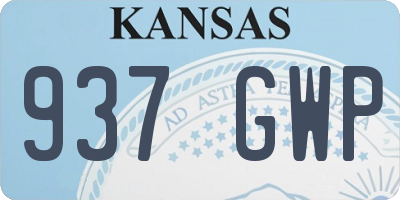 KS license plate 937GWP