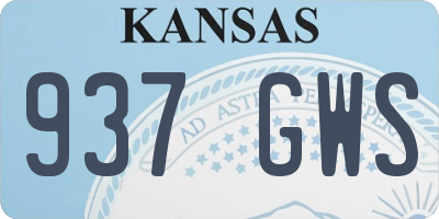 KS license plate 937GWS