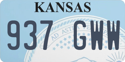 KS license plate 937GWW
