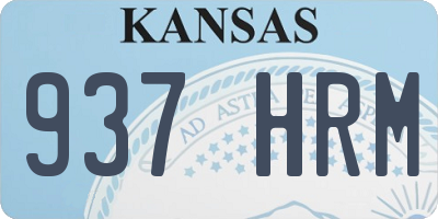 KS license plate 937HRM